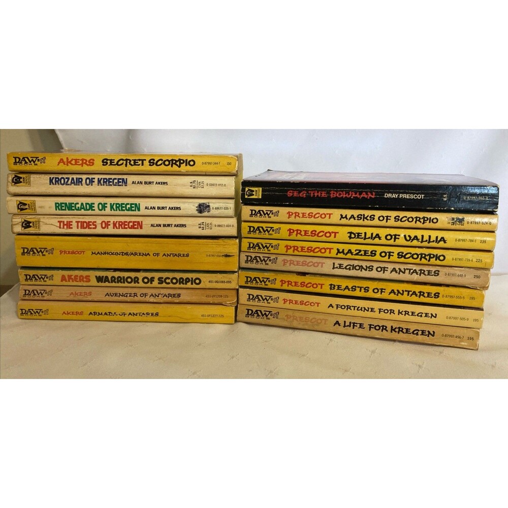 Dray Prescot Lot of 16 Sci-Fi Scorpio, Kregen, Antares by Alan Burt Akers